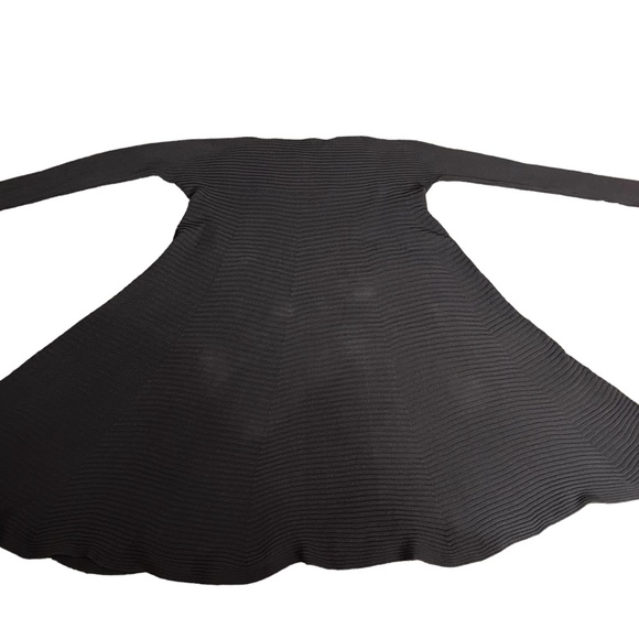 Italca of Italy Women’s Dark Gray Ribbed Cardigan Sweater Wrap Around Size Med - Picture 4 of 7